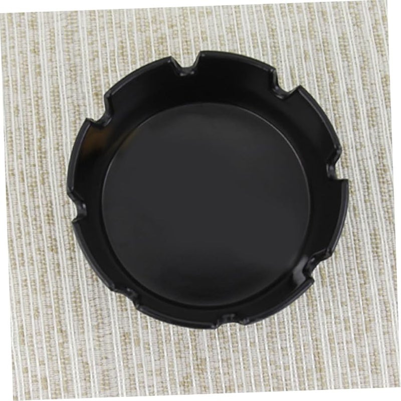 4 حزمة من منافض السجائر البلاستيكية السوداء المقاومة للرياح للاستخدام في الهواء الطلق والديكور الداخلي للفناء - Image 4